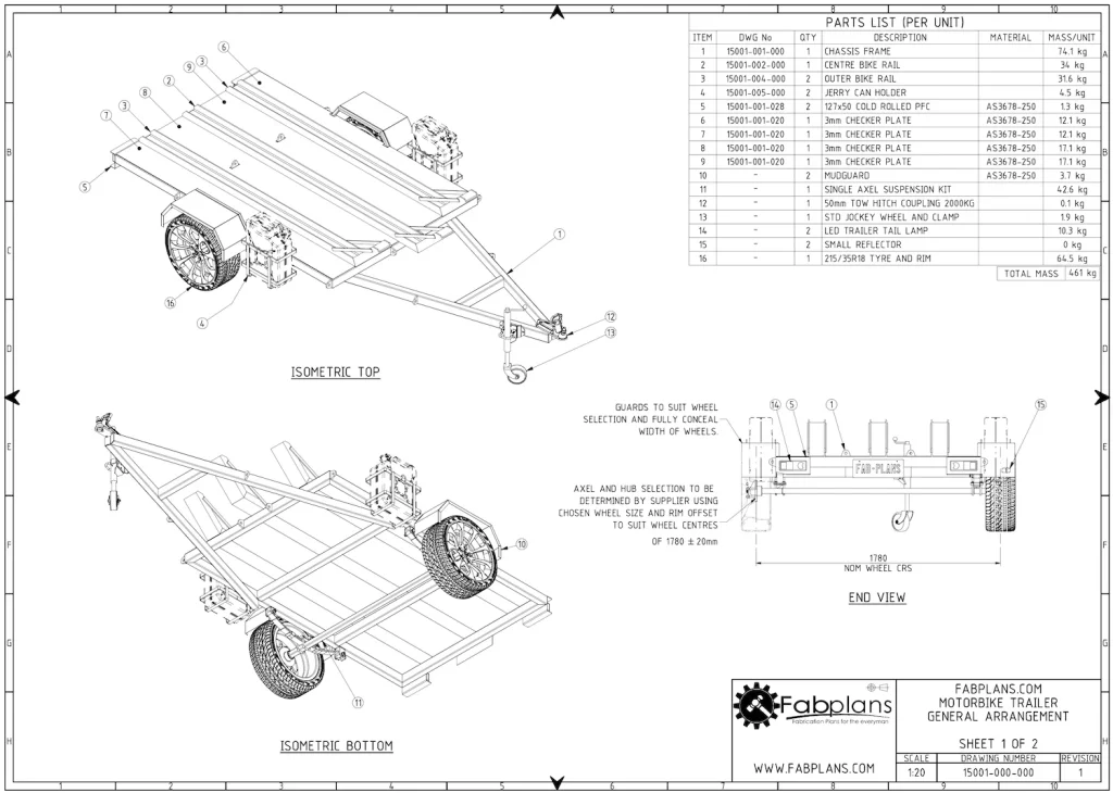 downloadable motorbike trailer plan