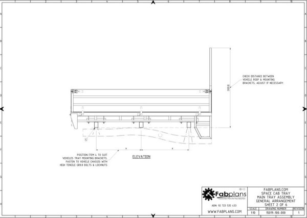 space cab ute tray plans online