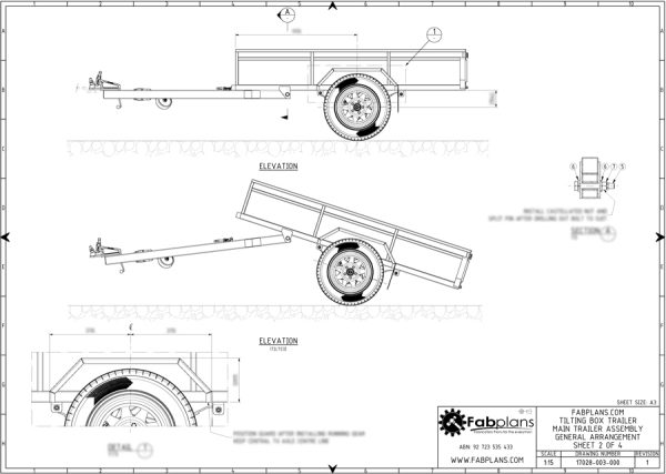 tilting box trailer blueprints