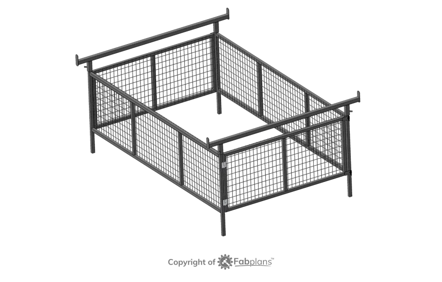 free trailer plans - tandem axle box cage
